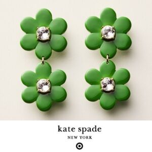 *NWT* kate spade x target GREEN linear floral earrings